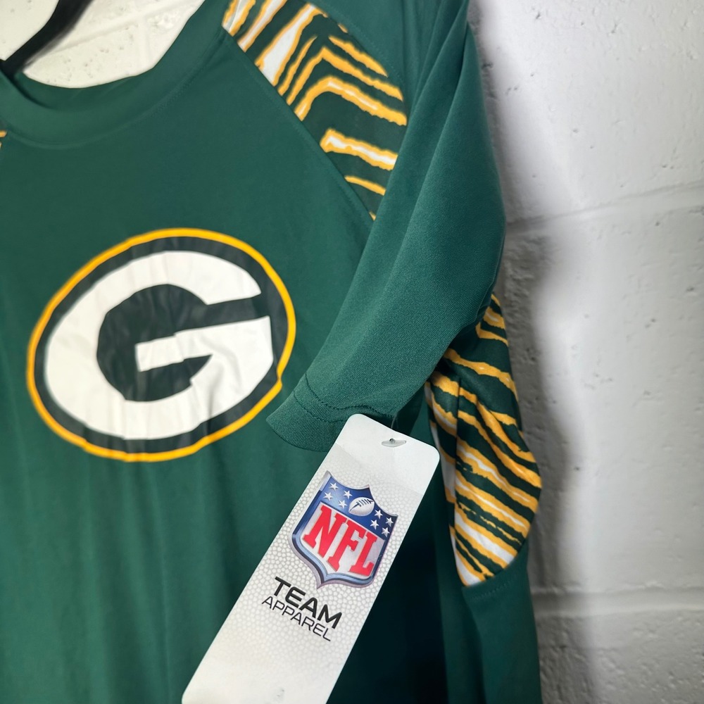 Green Bay Packers NFL Team Apparel Green Graphic T Shirt Size M - Picture 2 of 4